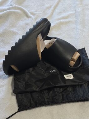 Yeezy Black Slide Sandals with Contoured Footbed